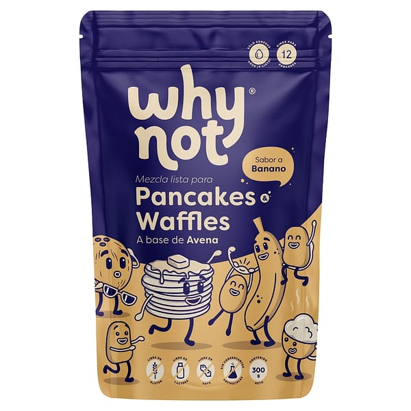 Pancakes & Wafles a base de avena – Sabor a banano